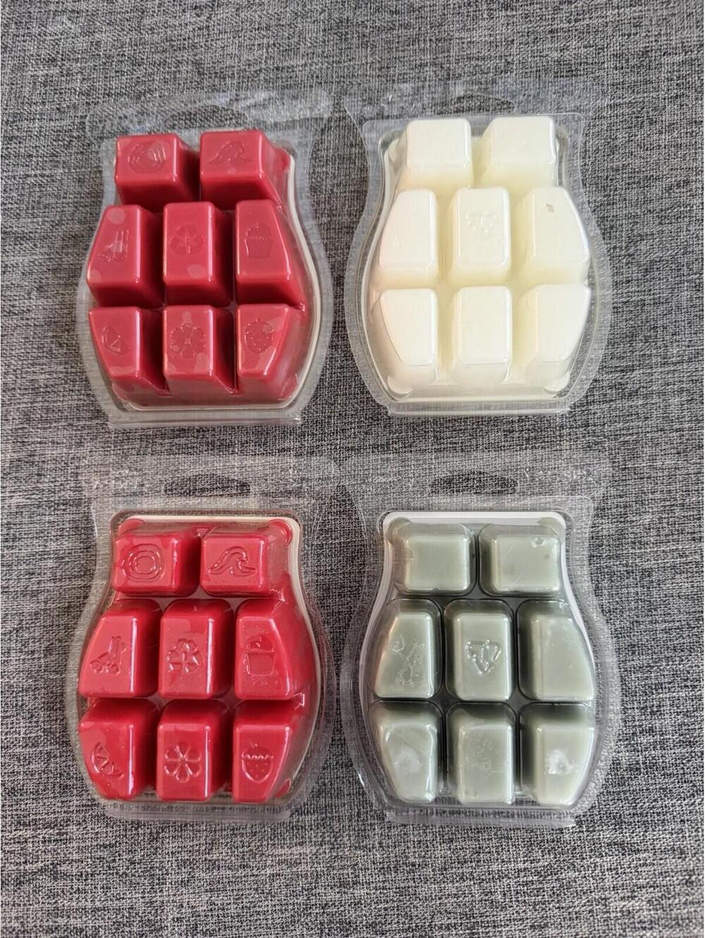Lot Of 4 Scentsy Wax Bars Candy Cane Buttercream Peppermint Dreams Snowy Spruce - Picture 2 of 2